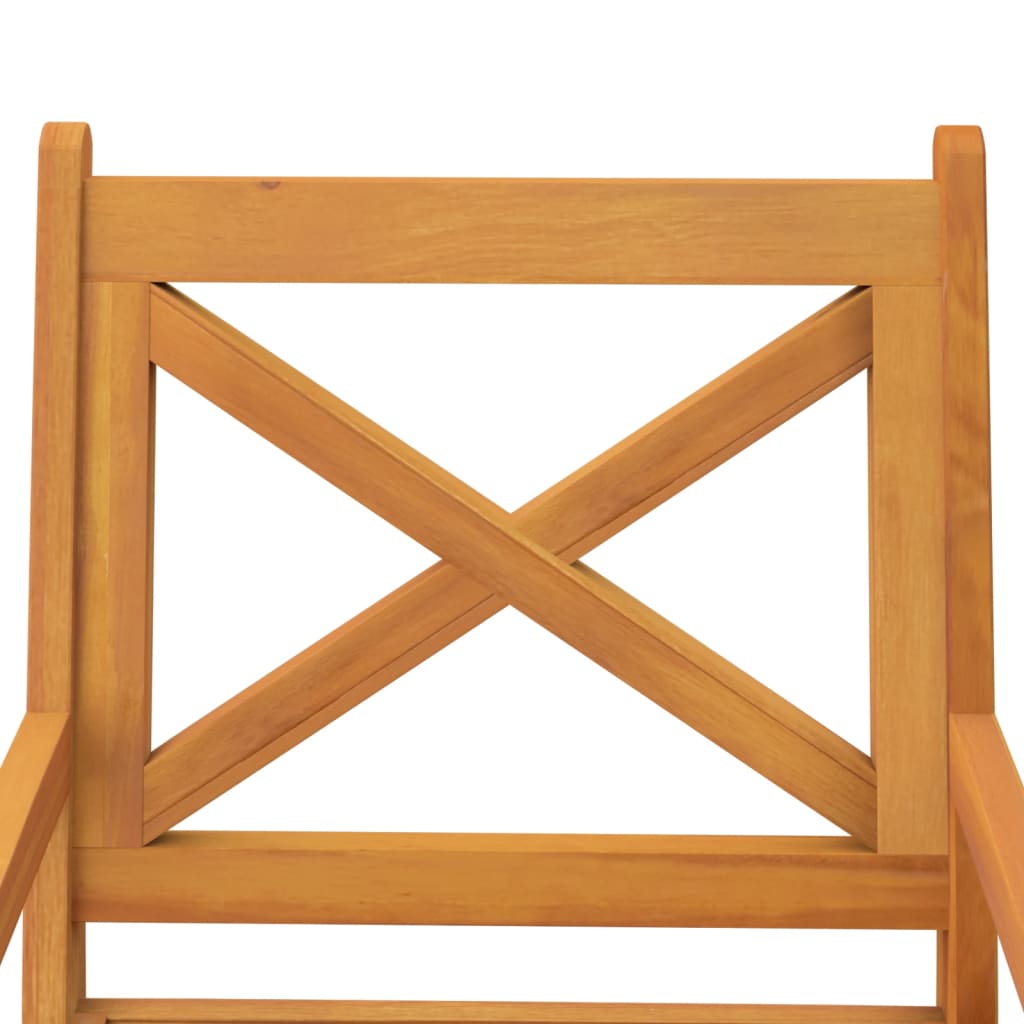 vidaXL Градински трапезни столове, 2 бр, акация масив