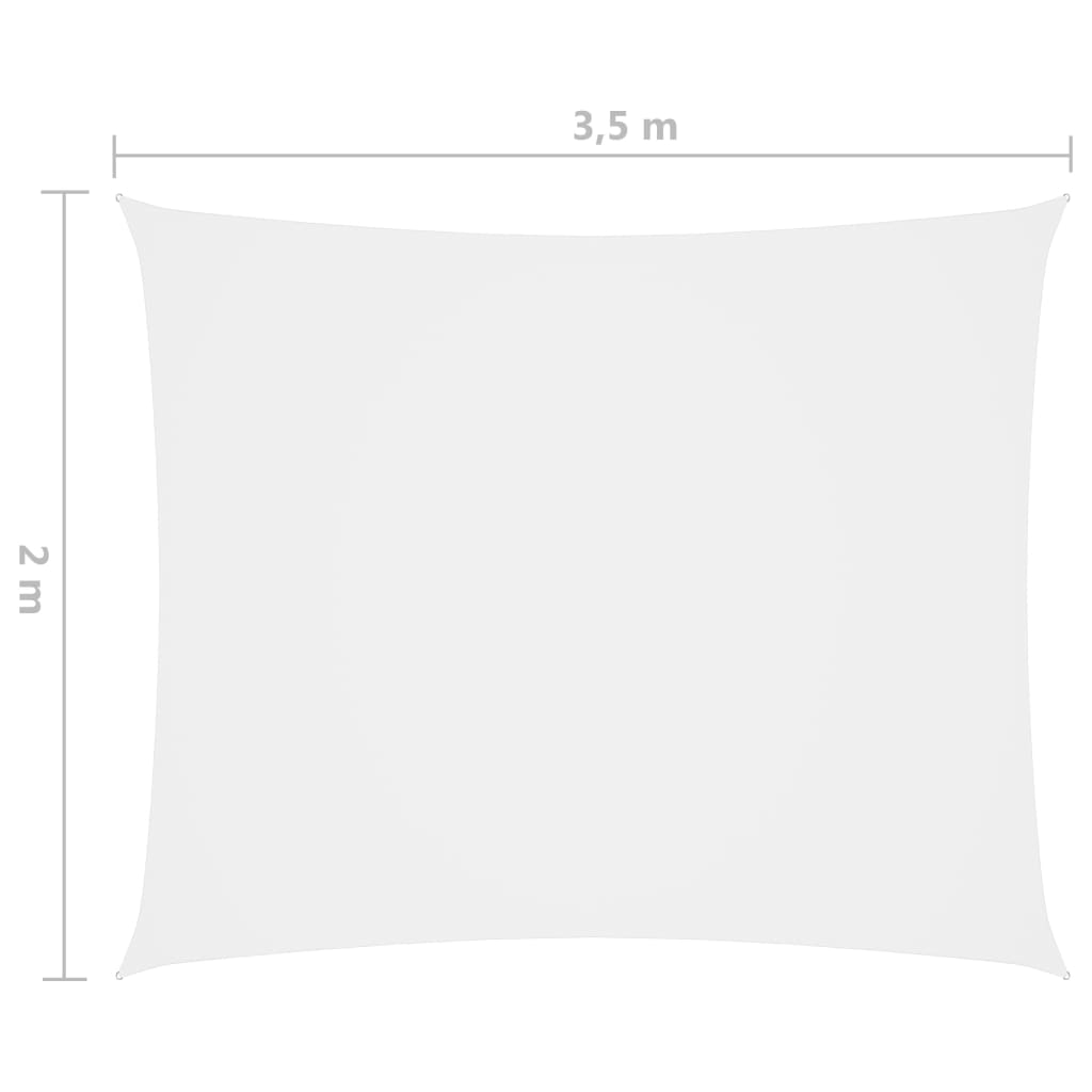 vidaXL Платно-сенник, Оксфорд текстил, правоъгълно, 2x3,5 м, бяло