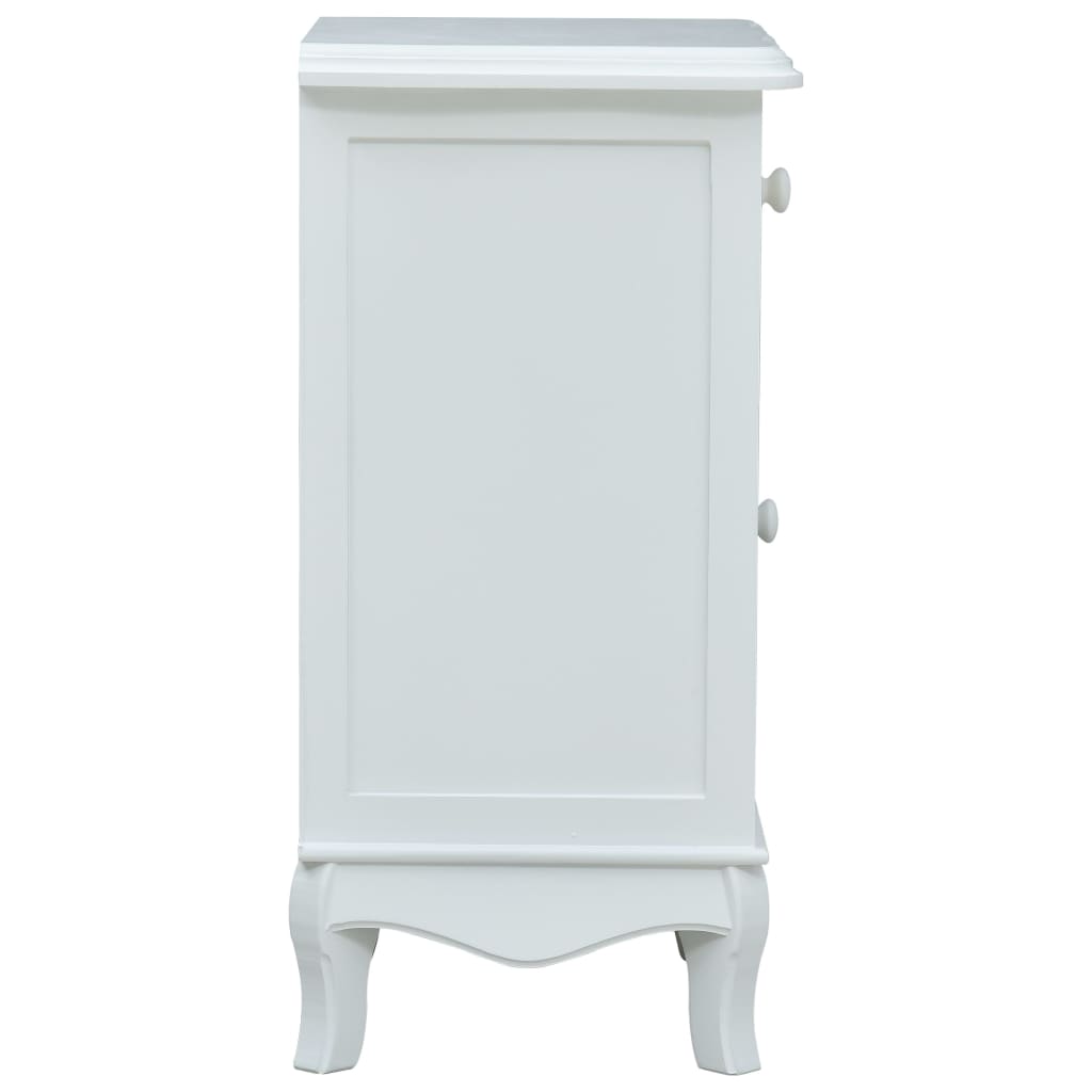 vidaXL Нощно шкафче, бяло и сиво, 40x30x62 см, МДФ
