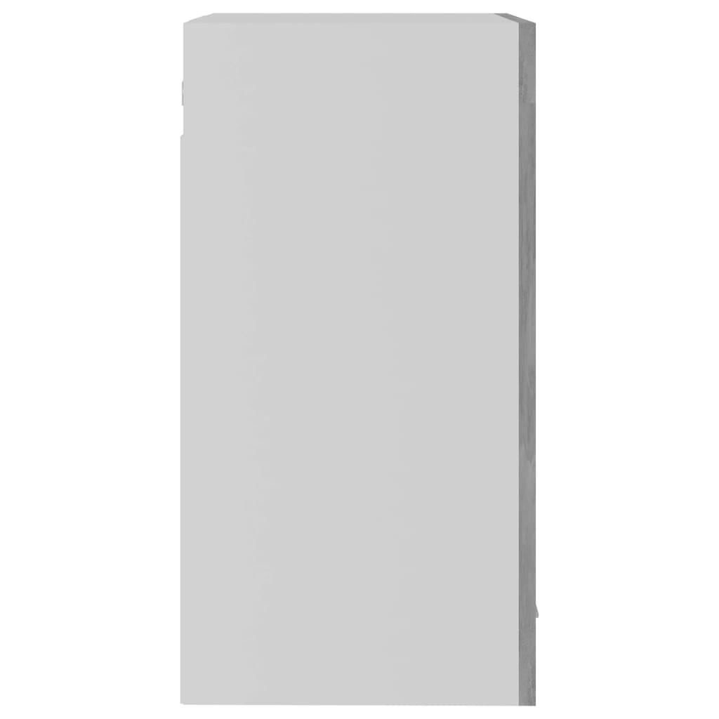 vidaXL Висящ стъклен шкаф, бетонно сив, 40x31x60 см, ПДЧ
