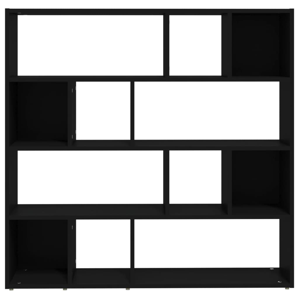 vidaXL Библиотека/разделител за стая, черна, 105x24x102 см