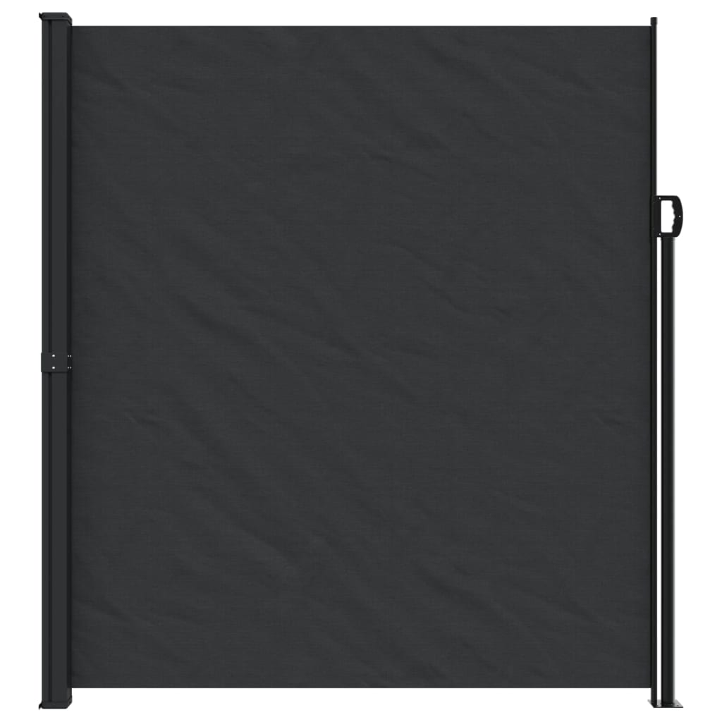 vidaXL Прибираща се странична тента, черна, 220x600 см