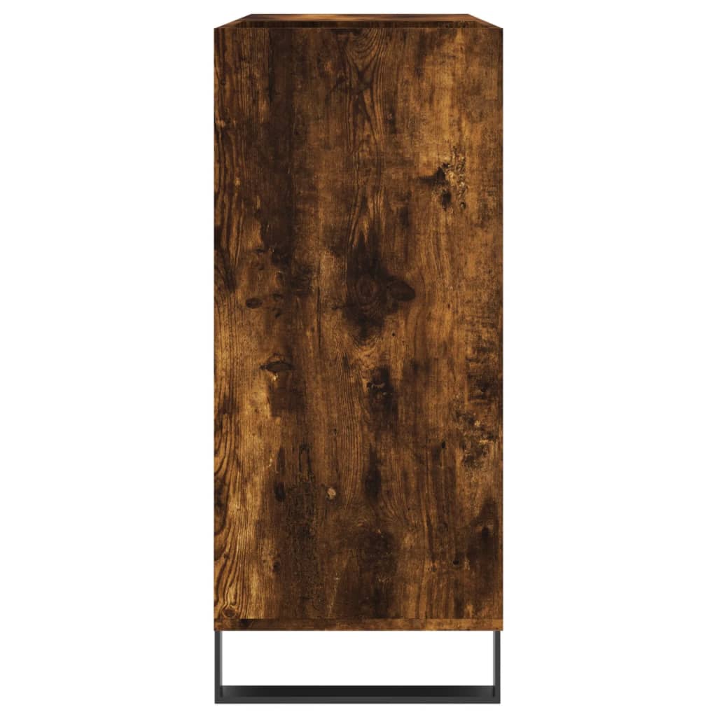 vidaXL Шкаф за винилови плочи опушен дъб 84,5x38x89 см инженерно дърво
