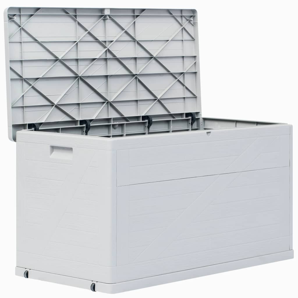 vidaXL Градинска кутия за съхранение, 420 л, светлосива