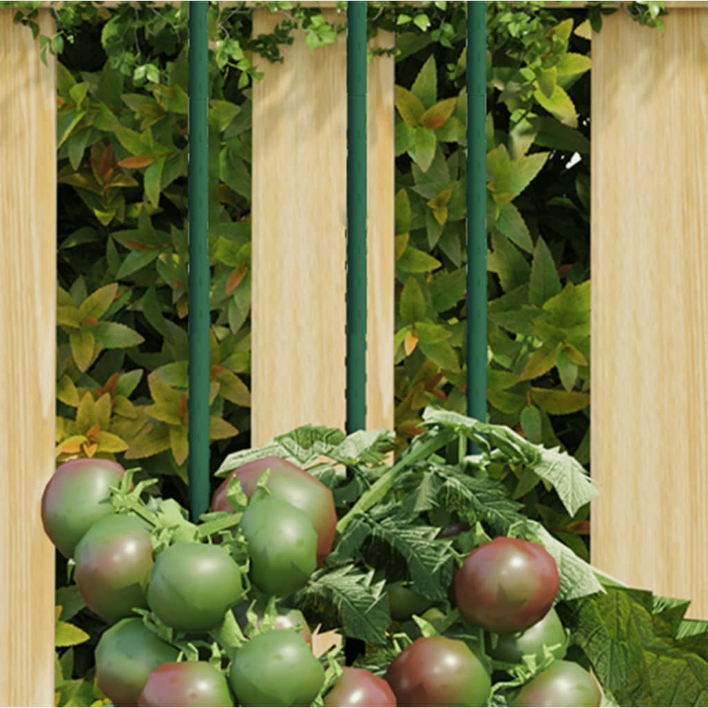 vidaXL Колове за градински растения 30 бр зелени 60 см стомана