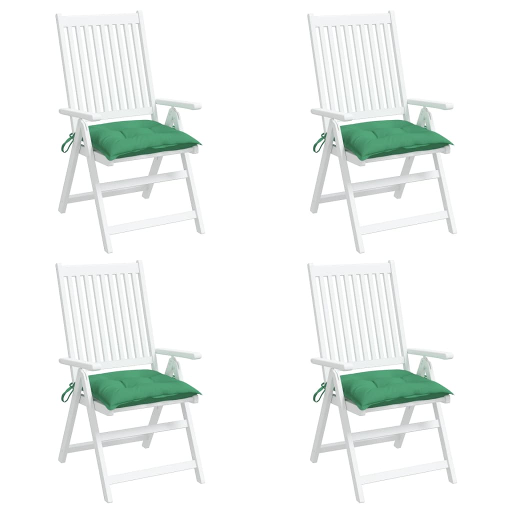 vidaXL Възглавници за столове 4 бр зелени 50x50x7 см Оксфорд плат