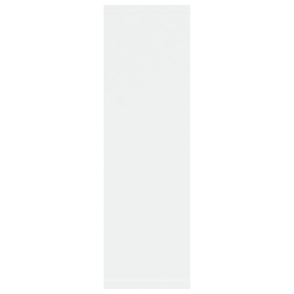 vidaXL Стенен рафт, бял, 85x16x52,5 см, инженерно дърво