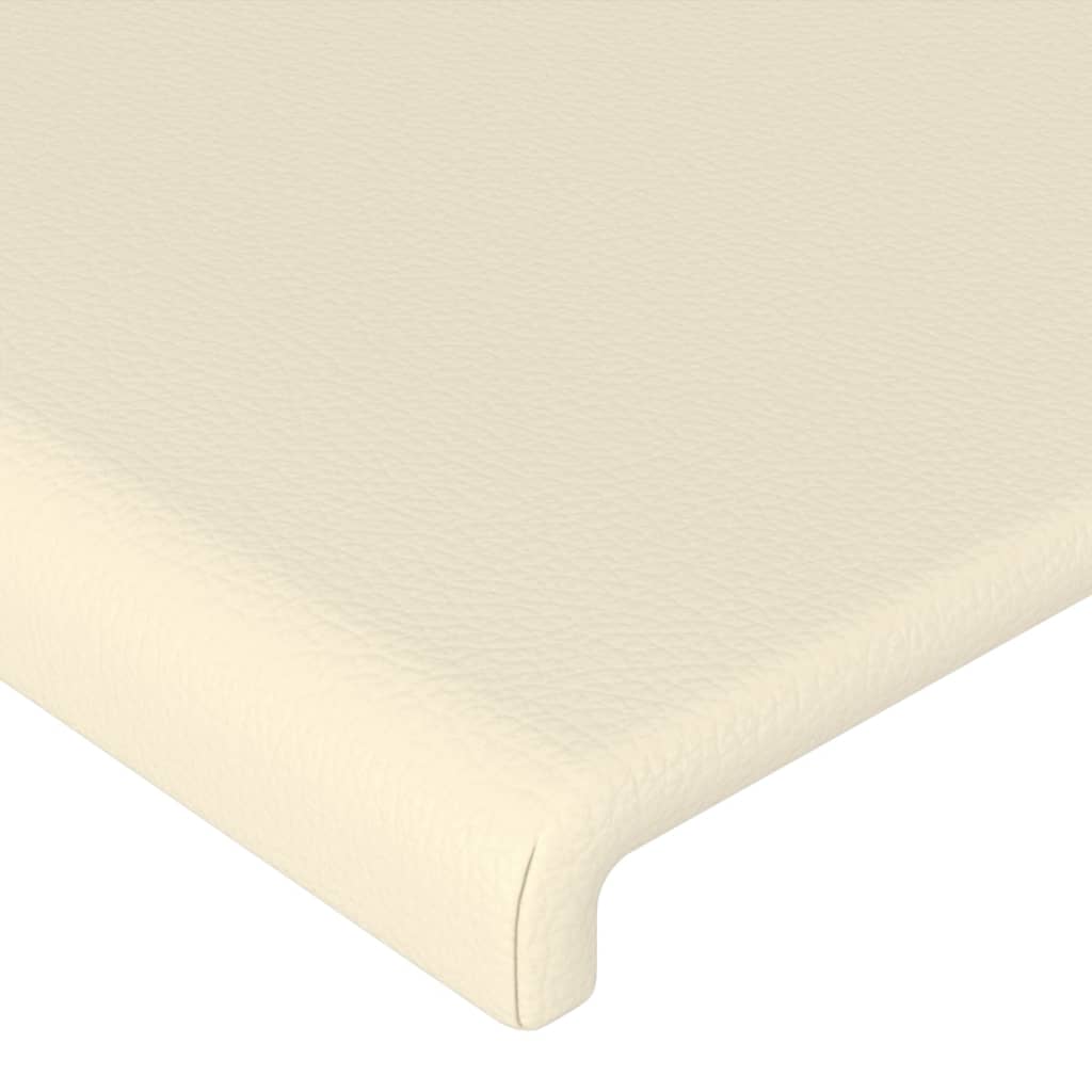 vidaXL Горни табли за легло 2 бр кремави 80x5x78/88 см изкуствена кожа