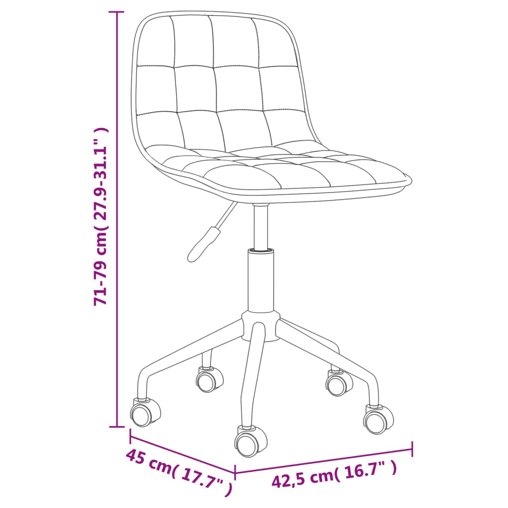 vidaXL Въртящи се трапезни столове, 2 бр, тъмносиви, кадифе