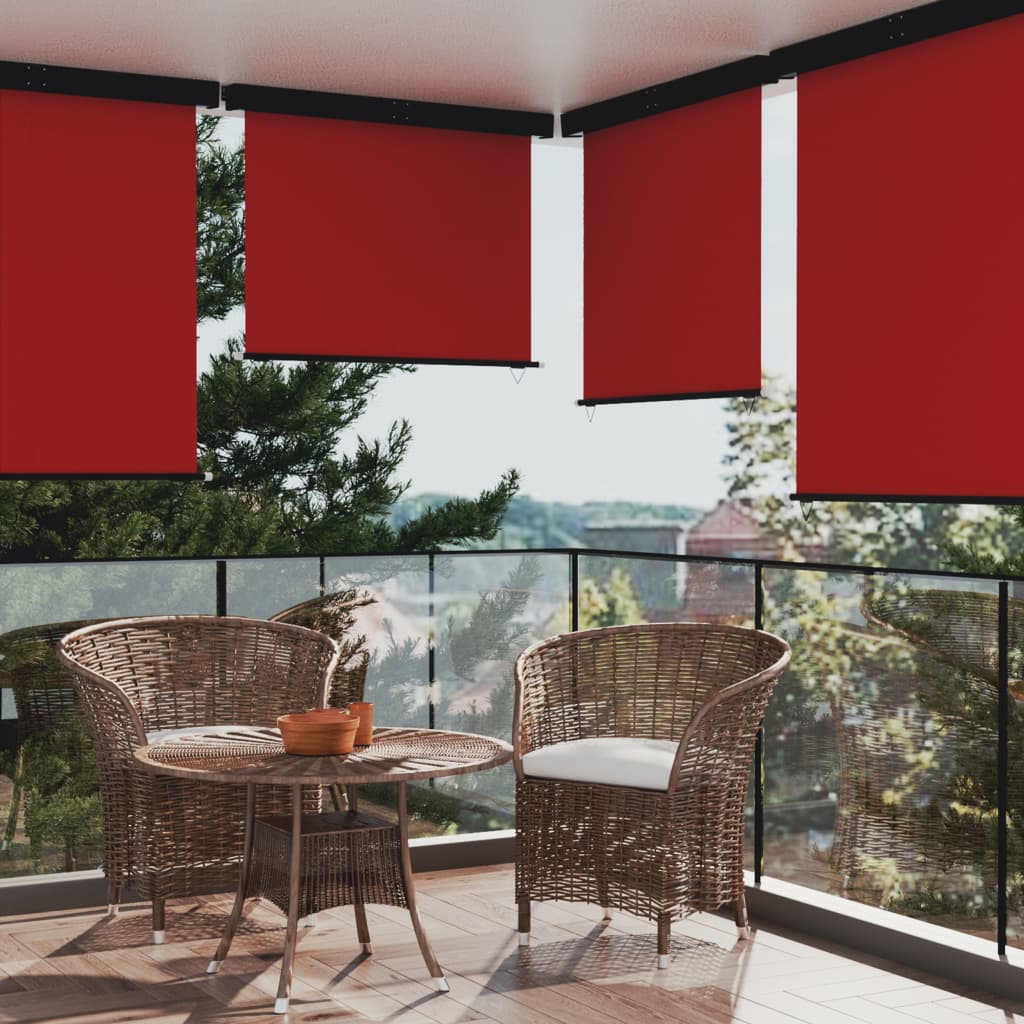 vidaXL Вертикална тента за балкон, 145x250 см, червена