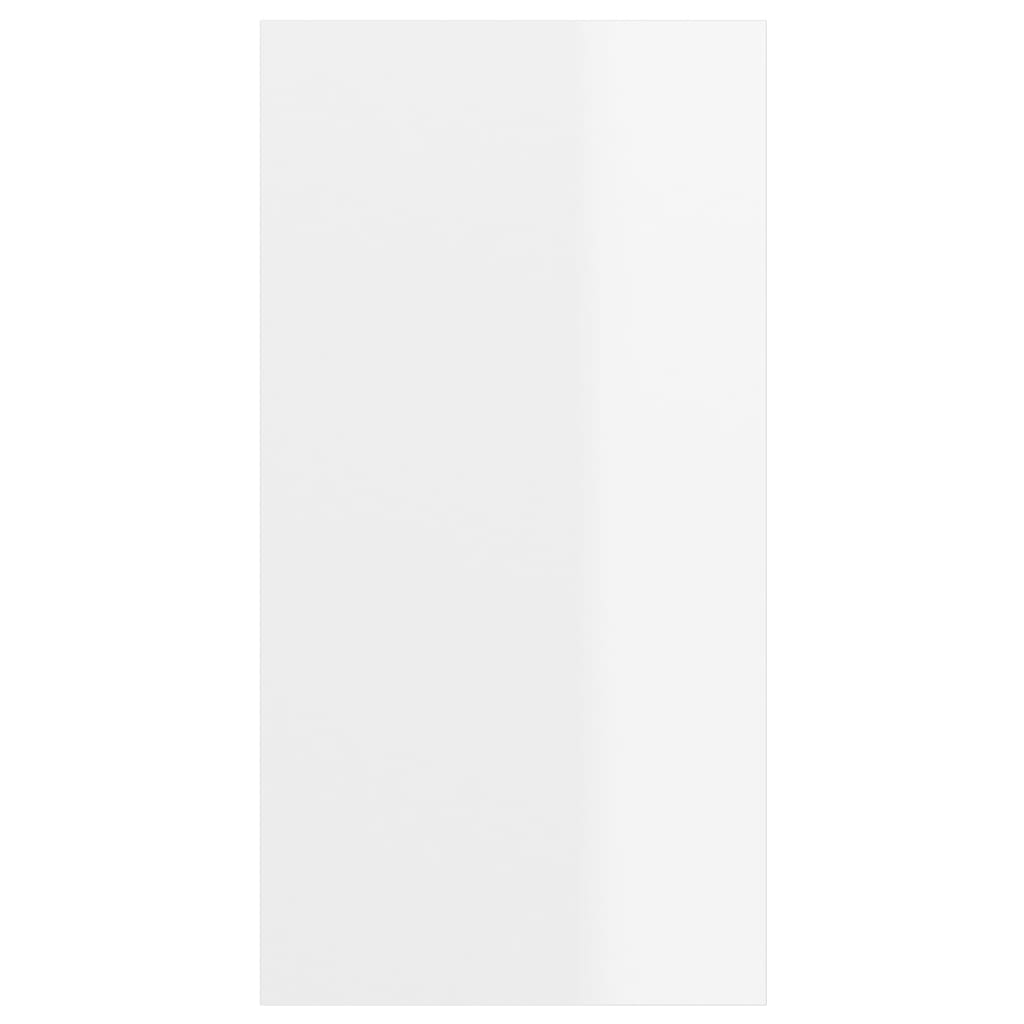 vidaXL ТВ шкаф за стенен монтаж, бял гланц, 37x37x72 см, ПДЧ