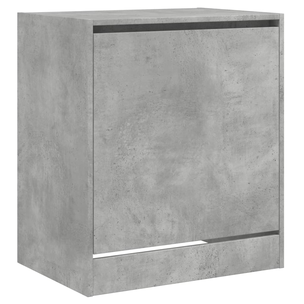 vidaXL Шкаф за обувки, бетонно сив, 60x42x69 см, инженерно дърво