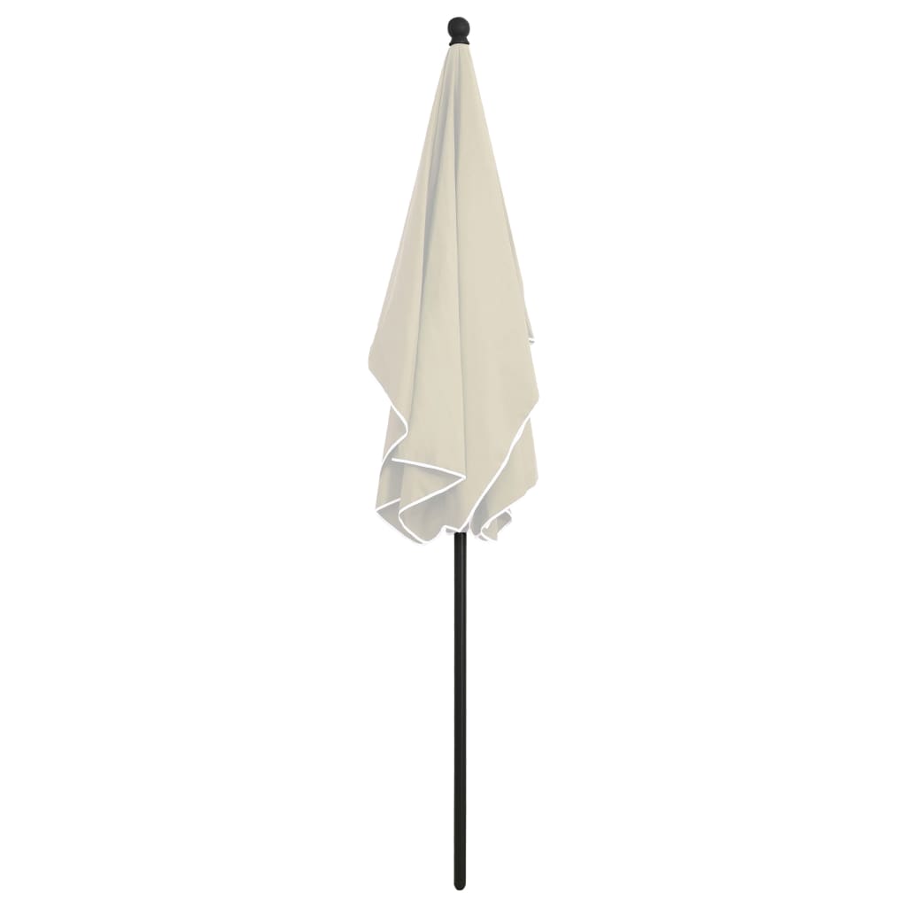 vidaXL Градински чадър с прът, 210x140 см, пясъчен