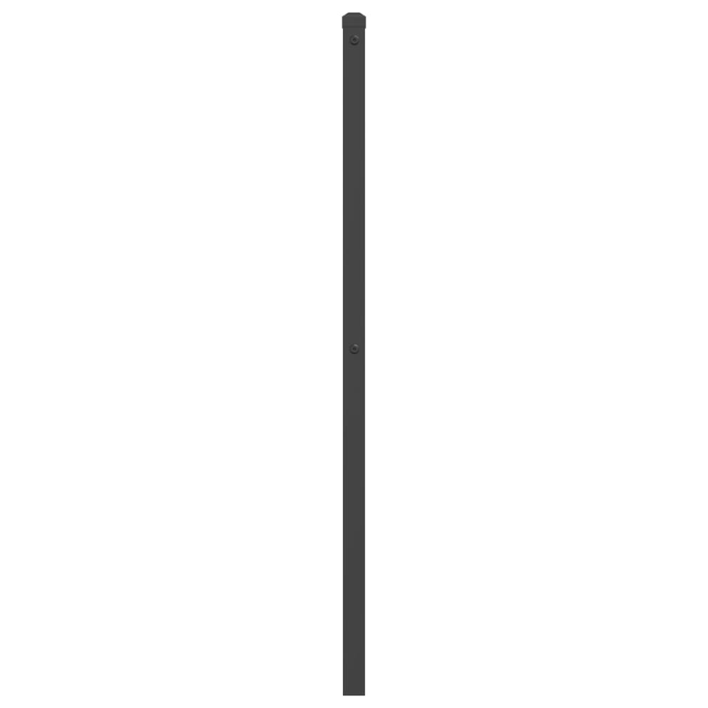 vidaXL Метална табла за глава, черна, 100 см