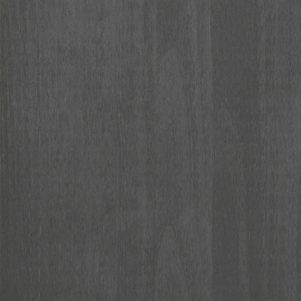 vidaXL Шкаф за книги HAMAR, тъмносив, 85x35x112 см, борово дърво масив