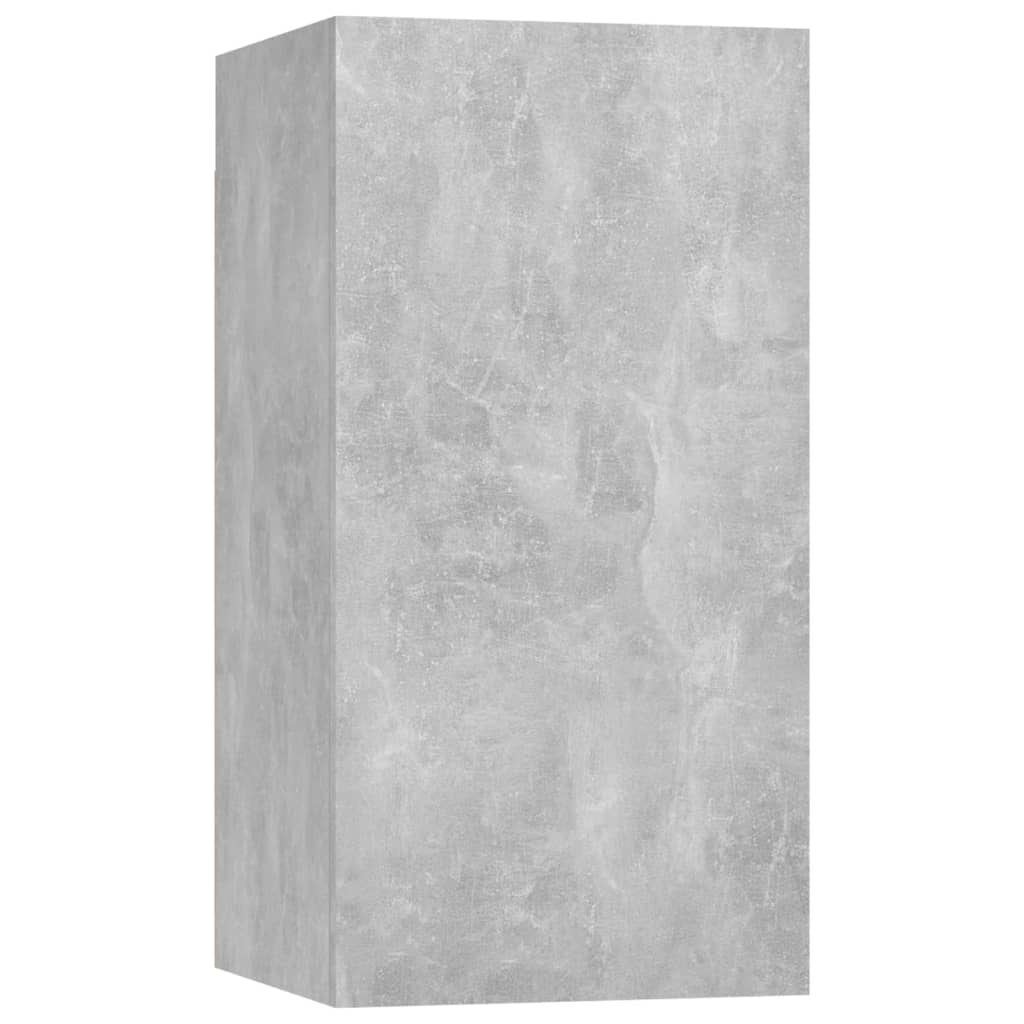 vidaXL ТВ шкафове, 4 бр, бетонно сиви, 30,5x30x60 см, ПДЧ