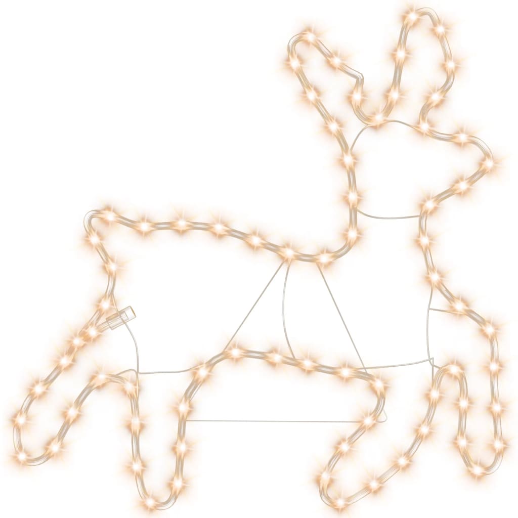 vidaXL Коледна фигура елен със 72 светодиода, топло бяло, 57x55x4,5 см