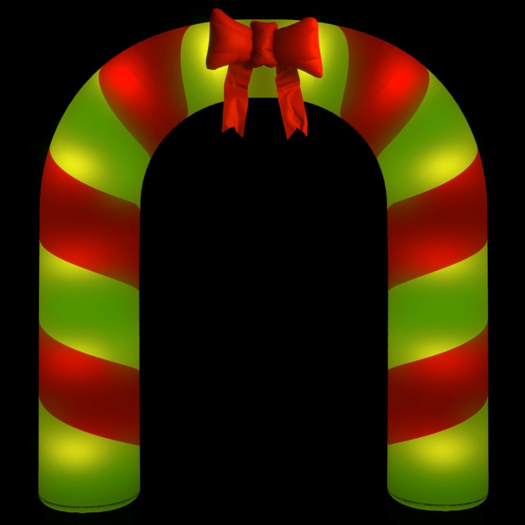 vidaXL Надуваема коледна арка с LED 270 см