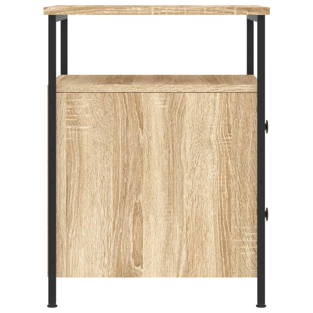 vidaXL Нощни шкафчета, 2 бр, сонома дъб, 44x45x60 см, инженерно дърво