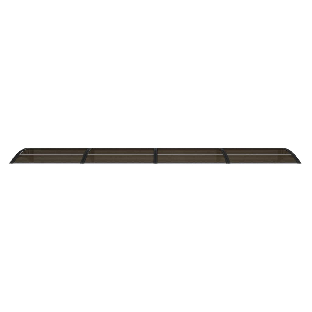 vidaXL Навес за врата, черен, 400x75 см, поликарбонат
