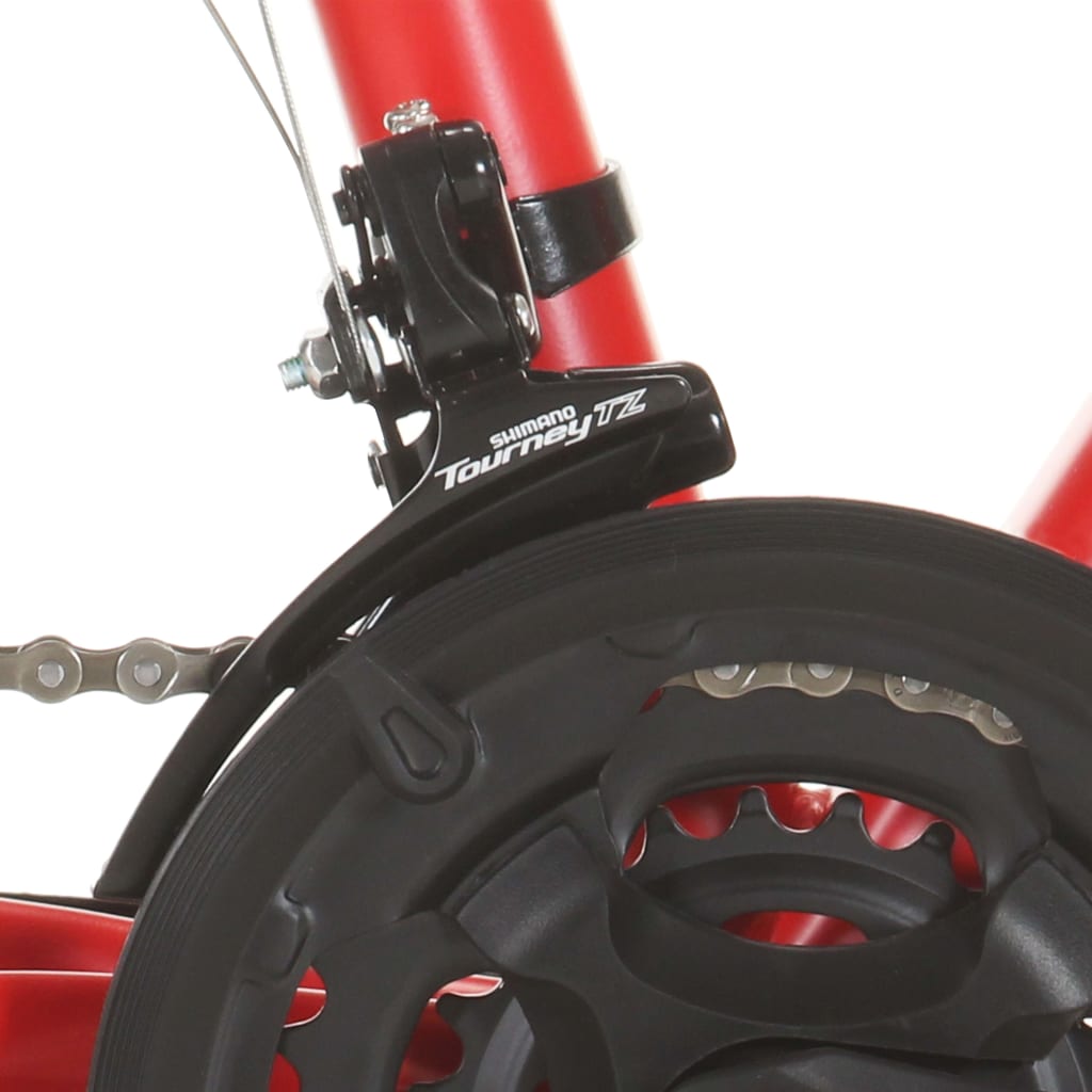 vidaXL Планински велосипед, 21 скорости, 27,5 цола, 50 см, червен