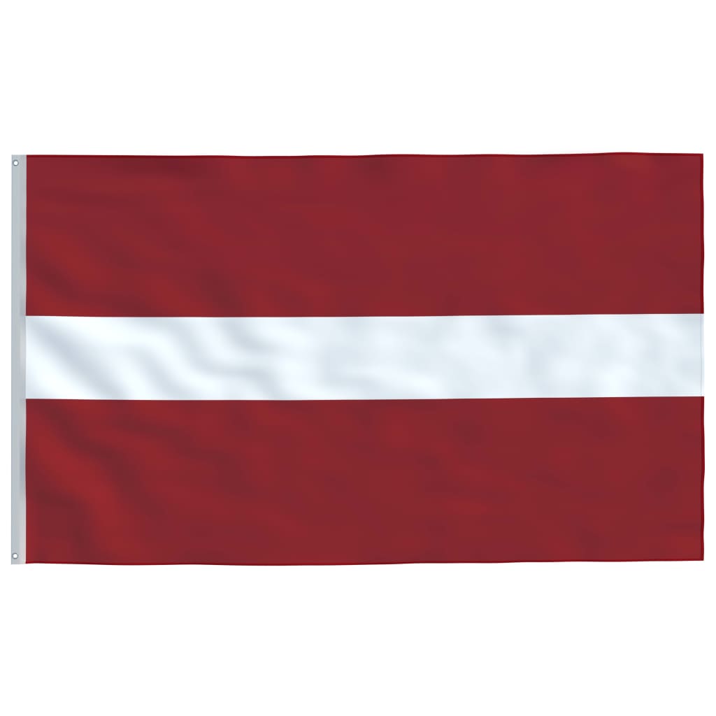 vidaXL Флаг на Латвия и алуминиев флагщок, 6,2 м
