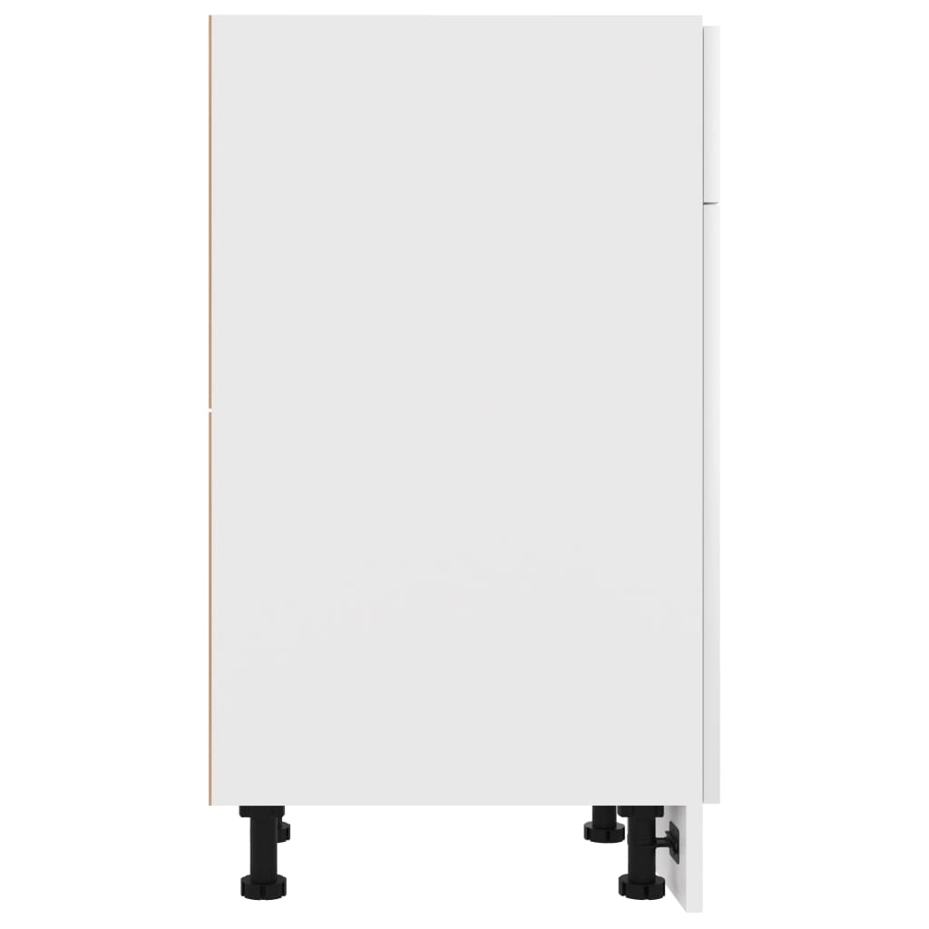 vidaXL Долен шкаф с чекмедже, бял, 50x46x81,5 см, ПДЧ