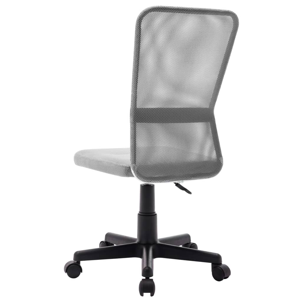 vidaXL Офис стол, сив, 44x52x100 см, мрежест плат