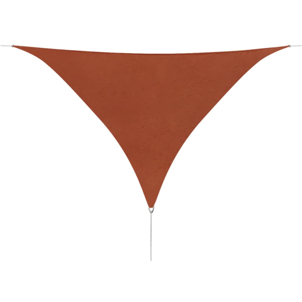 vidaXL Сенник-платно, Оксфорд плат, триъгълно, 3.6x3.6x3.6м, теракота