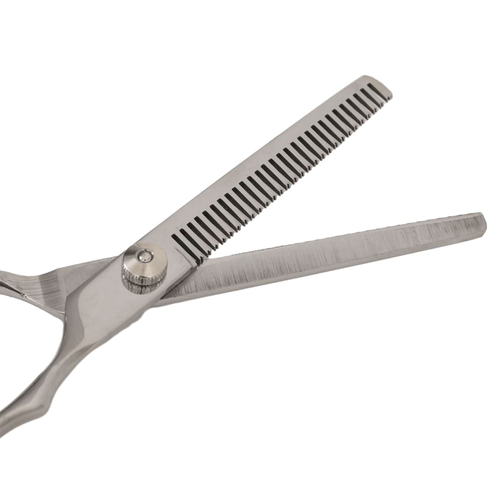 vidaXL Комплект ножици за подстригване на кучета от 5 части инокс