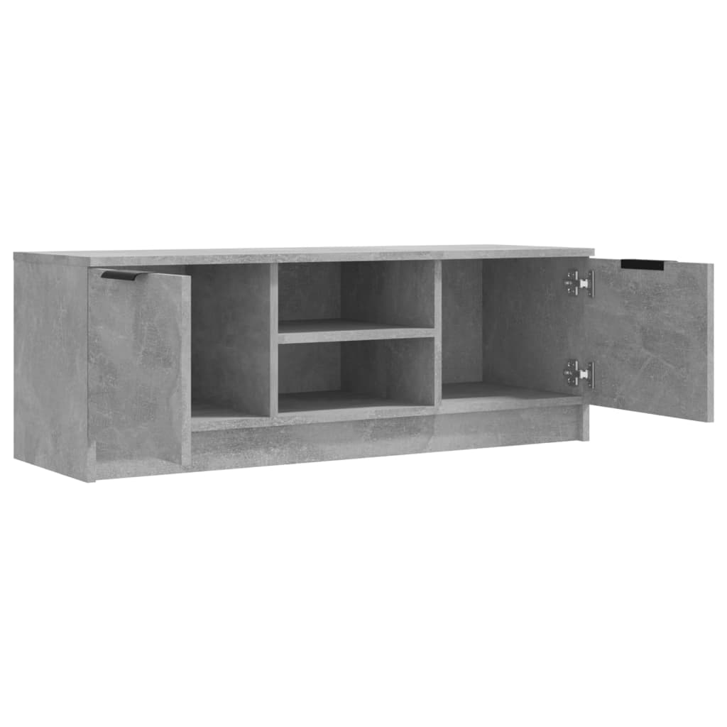 vidaXL ТВ шкаф, бетонно сиво, 102x35x36,5 см, инженерно дърво