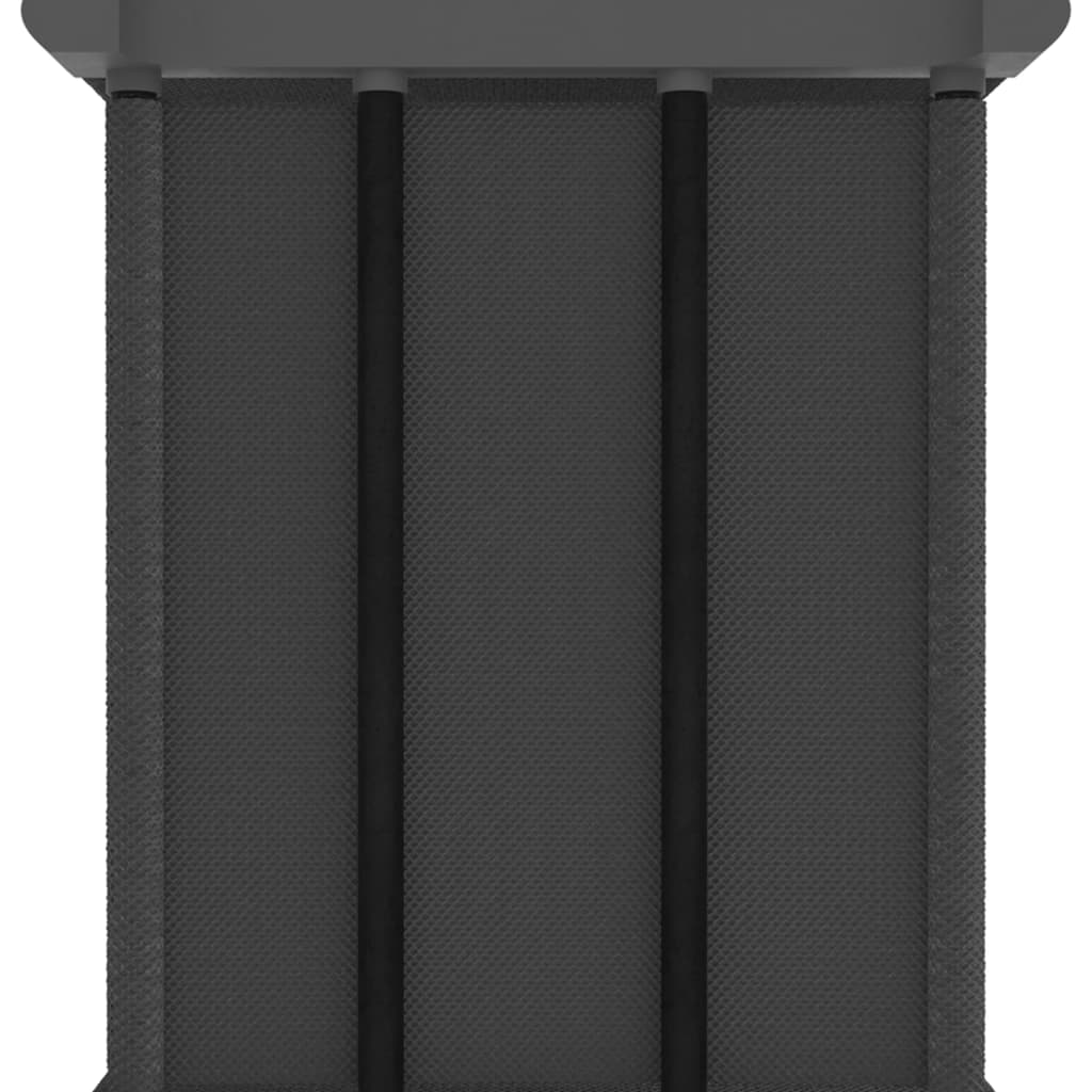 vidaXL Рафт с 12 кубични отделения, сив, 103x30x141 см, плат
