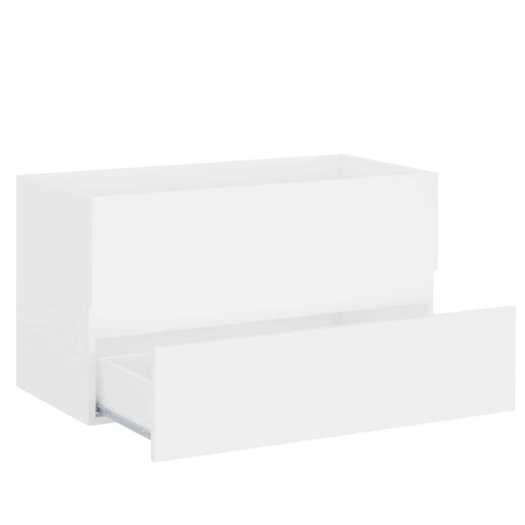 vidaXL Долен шкаф за мивка, бял, 80x38,5x45 см, ПДЧ