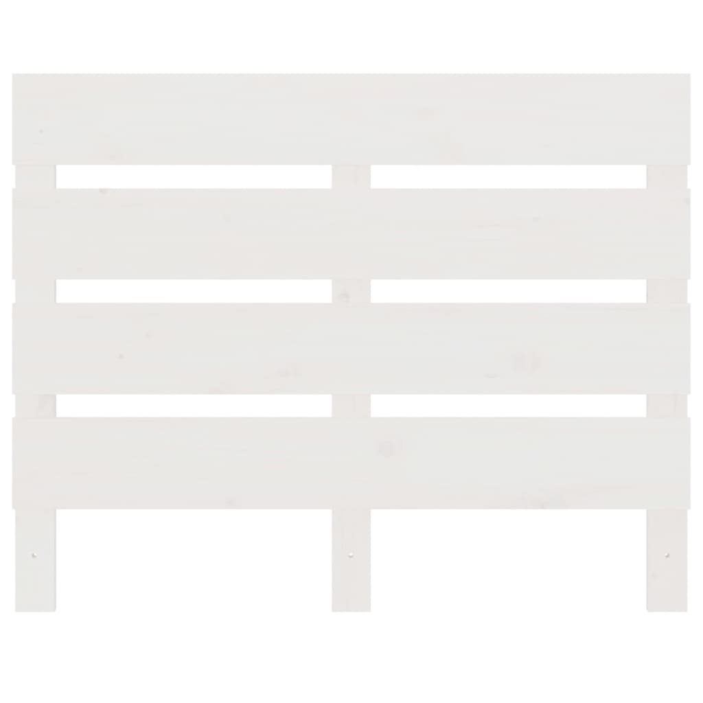 vidaXL Рамка за легло, бяла, 100х200 см, бор масив