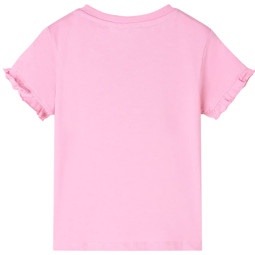 Детска тениска с къс ръкав, яркорозова, 92