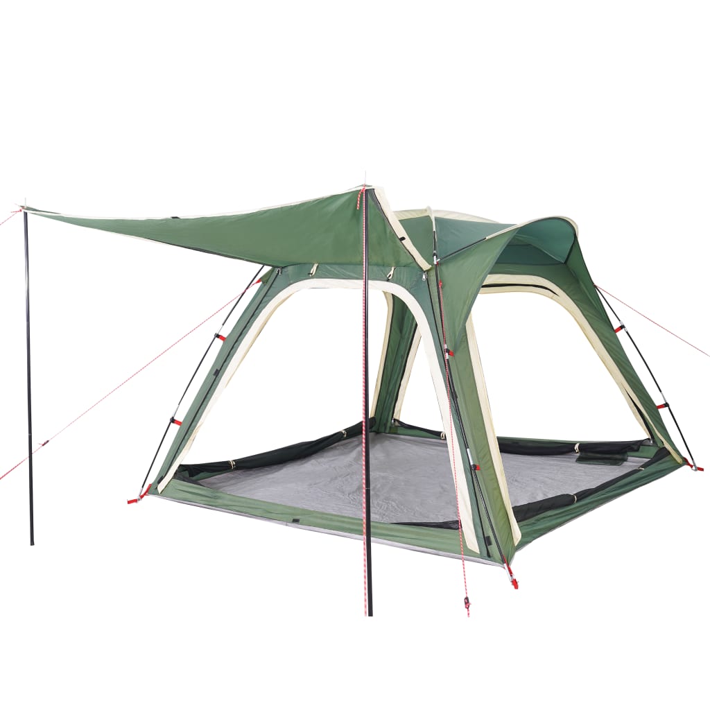 vidaXL Къмпинг палатка 4 души зелена бързо освобождаване водоустойчива
