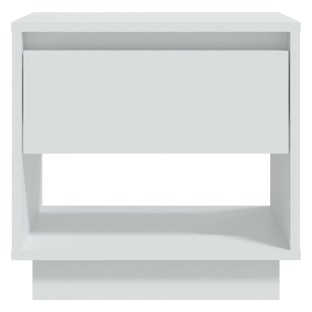 vidaXL Нощни шкафчета, 2 бр, бели, 45x34x44 см, ПДЧ