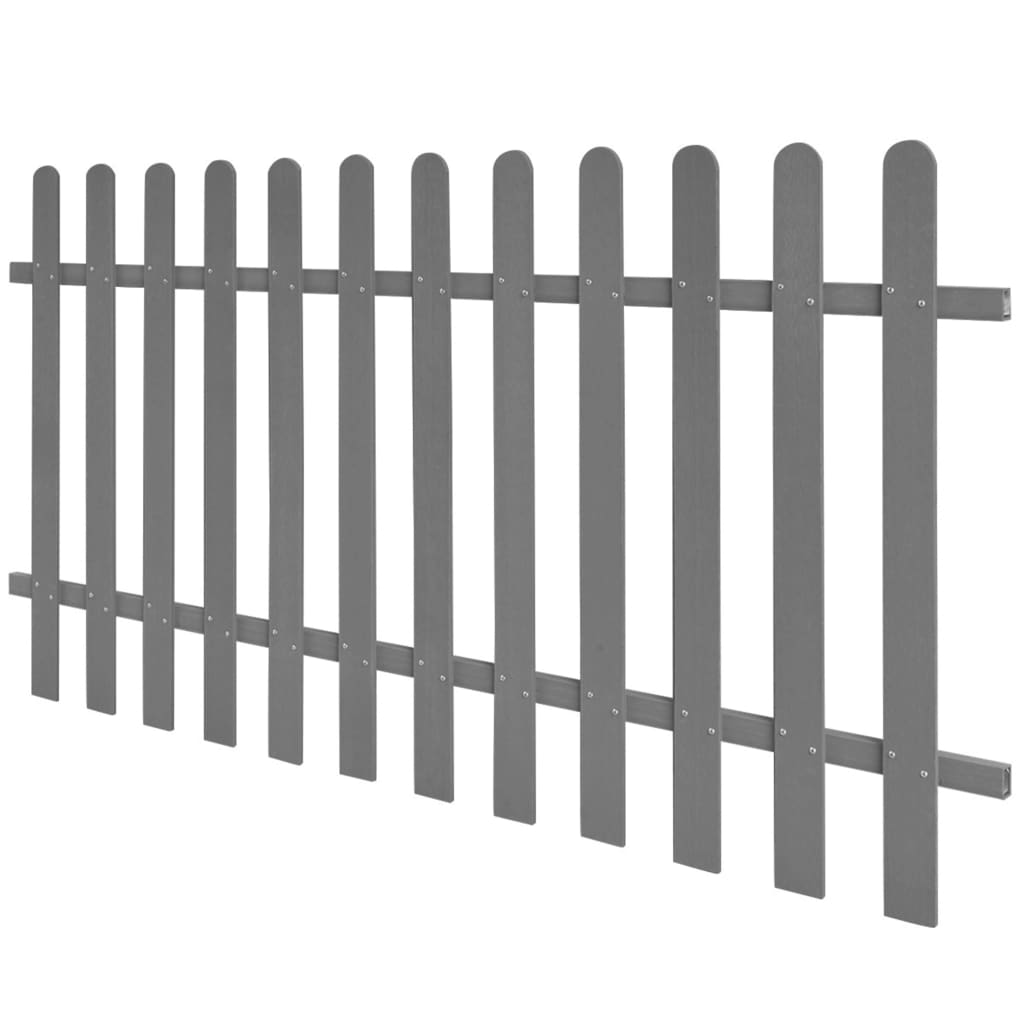 vidaXL Дъсчена ограда, WPC, 200x100 см