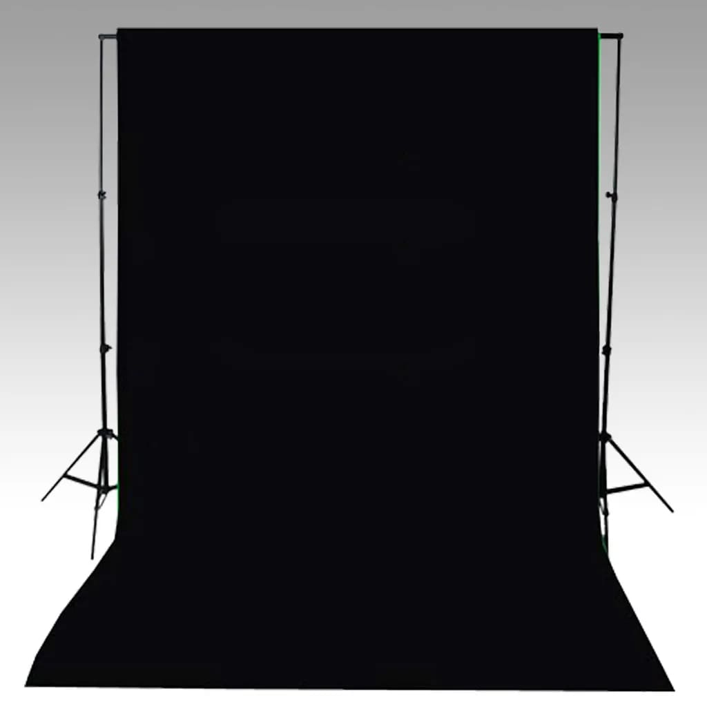 vidaXL Фотографски фон, памук, черен, 600х300 см