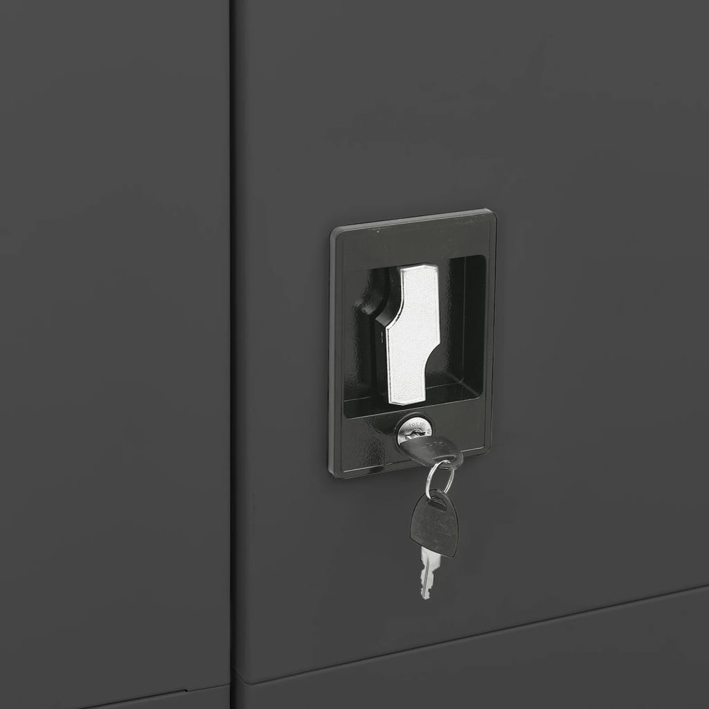 vidaXL Заключващ се шкаф, антрацит, 90x40x180 см, стомана