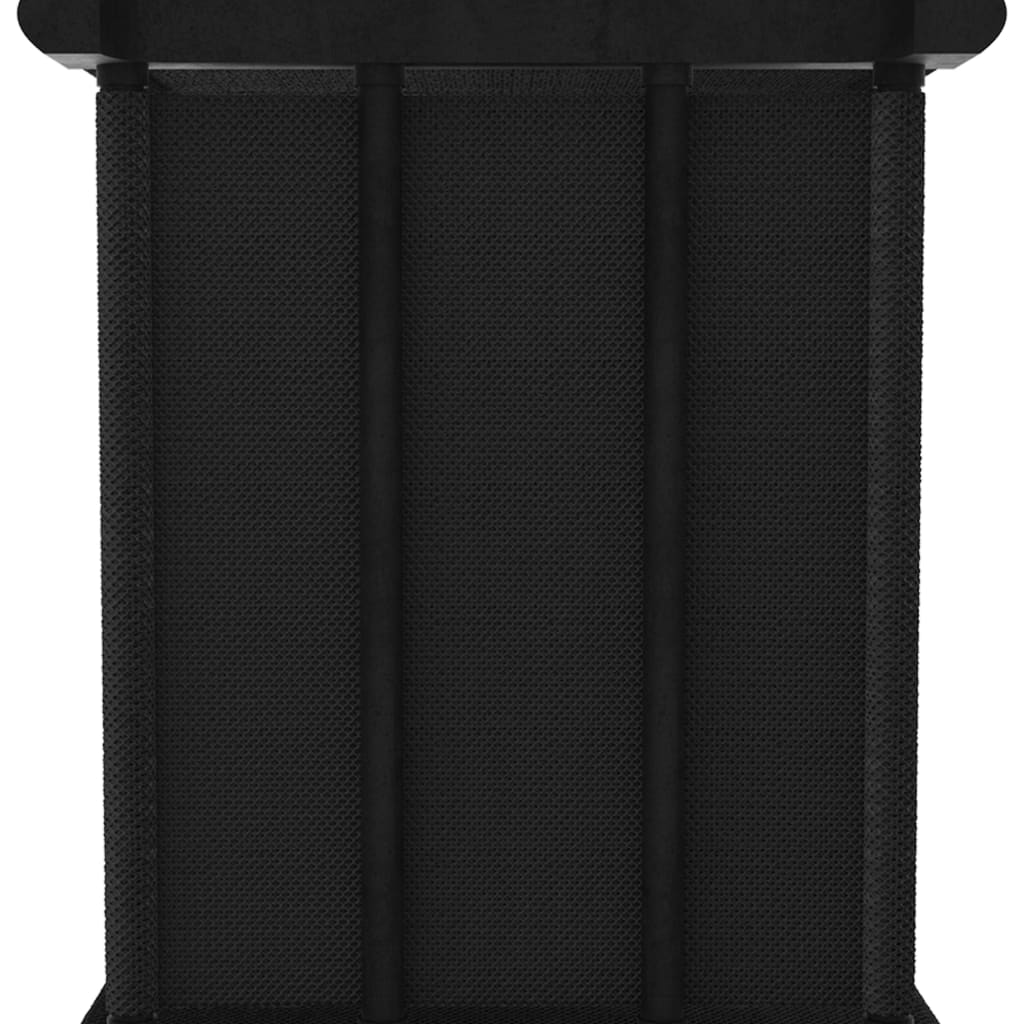 vidaXL Рафт с 12 кубични отделения, черен, 103x30x141 см, плат