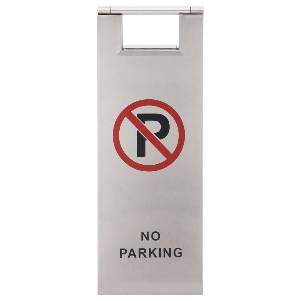 vidaXL Сгъваема табела за паркинг, неръждаема стомана