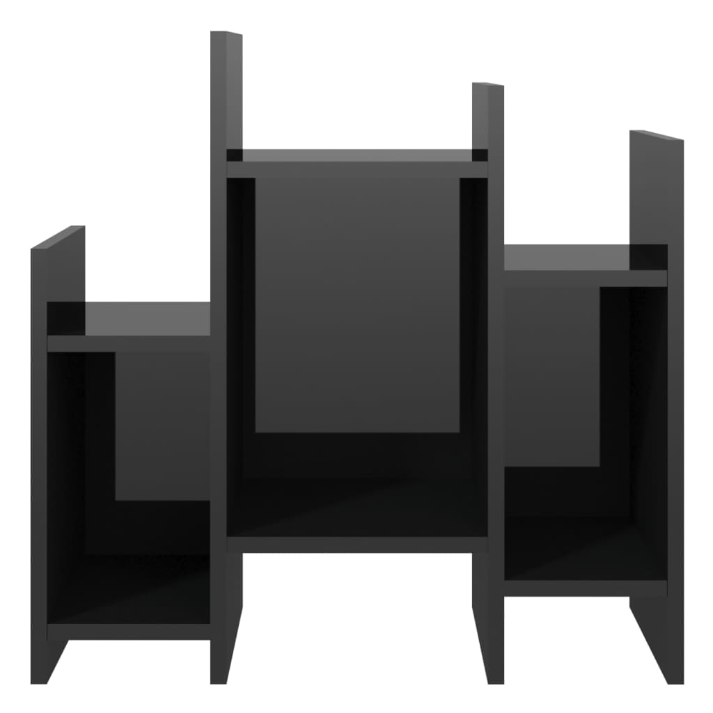 vidaXL Страничен шкаф, черен гланц, 60x26x60 см, ПДЧ