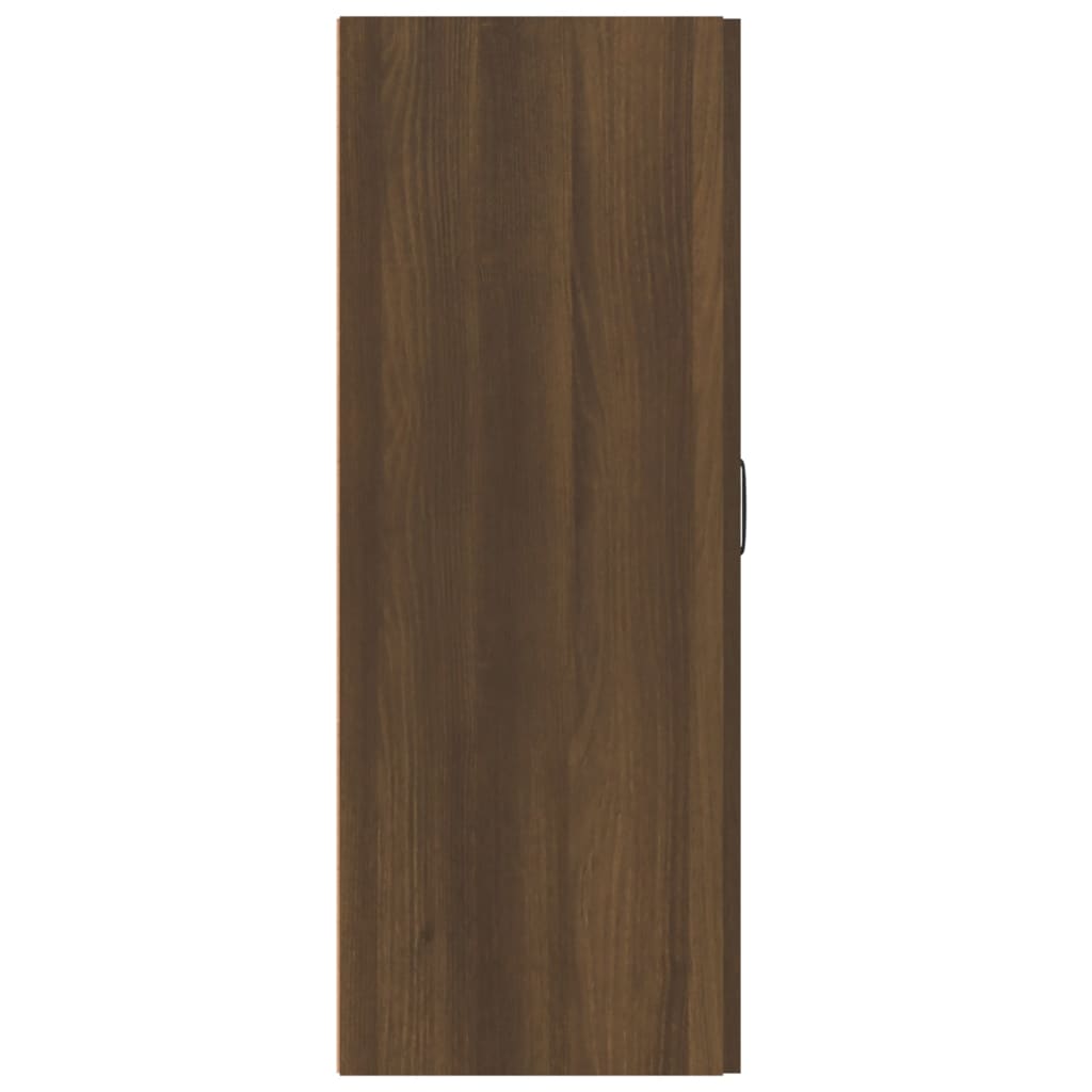 vidaXL Окачен шкаф, Кафяв дъб, 69,5x34x90 см, инженерно дърво