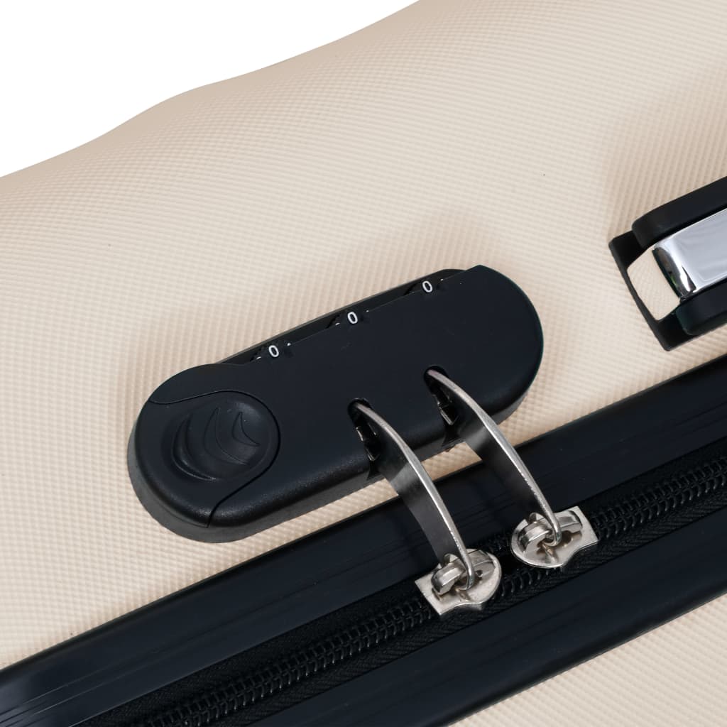 vidaXL Комплект твърди куфари с колелца, 3 бр, златист, ABS