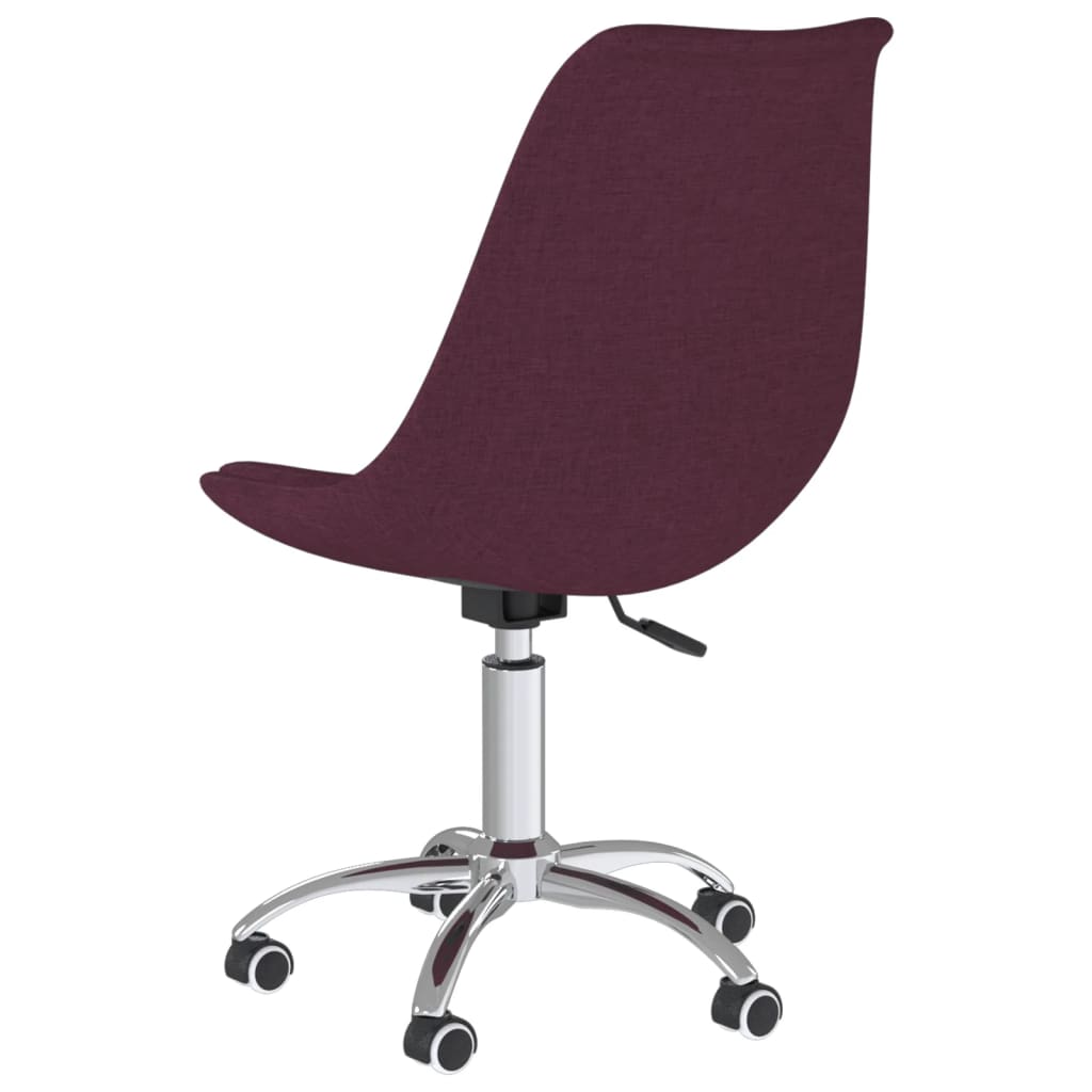 vidaXL Въртящи се трапезни столове, 6 бр, лилави, текстил