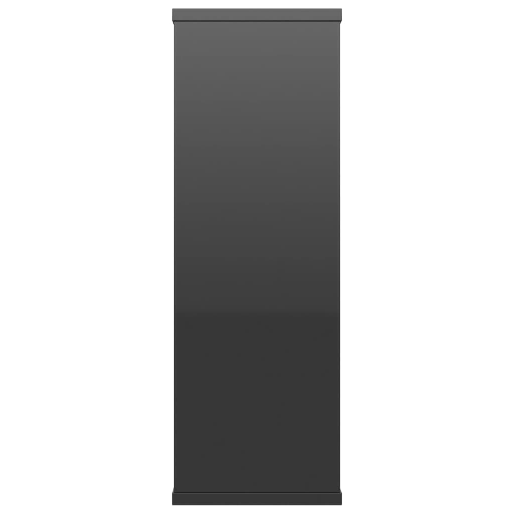 vidaXL Стенни рафтове, черен гланц, 104x20x58,5 см, ПДЧ