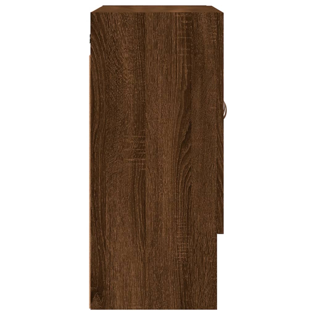 vidaXL Стенен шкаф, кафяв дъб, 60x31x70 см, инженерно дърво
