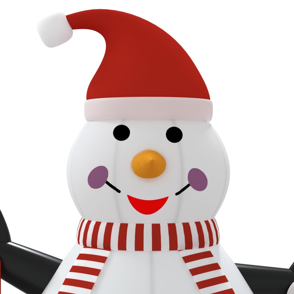 vidaXL Надуваем снежен човек с LED, 360 см