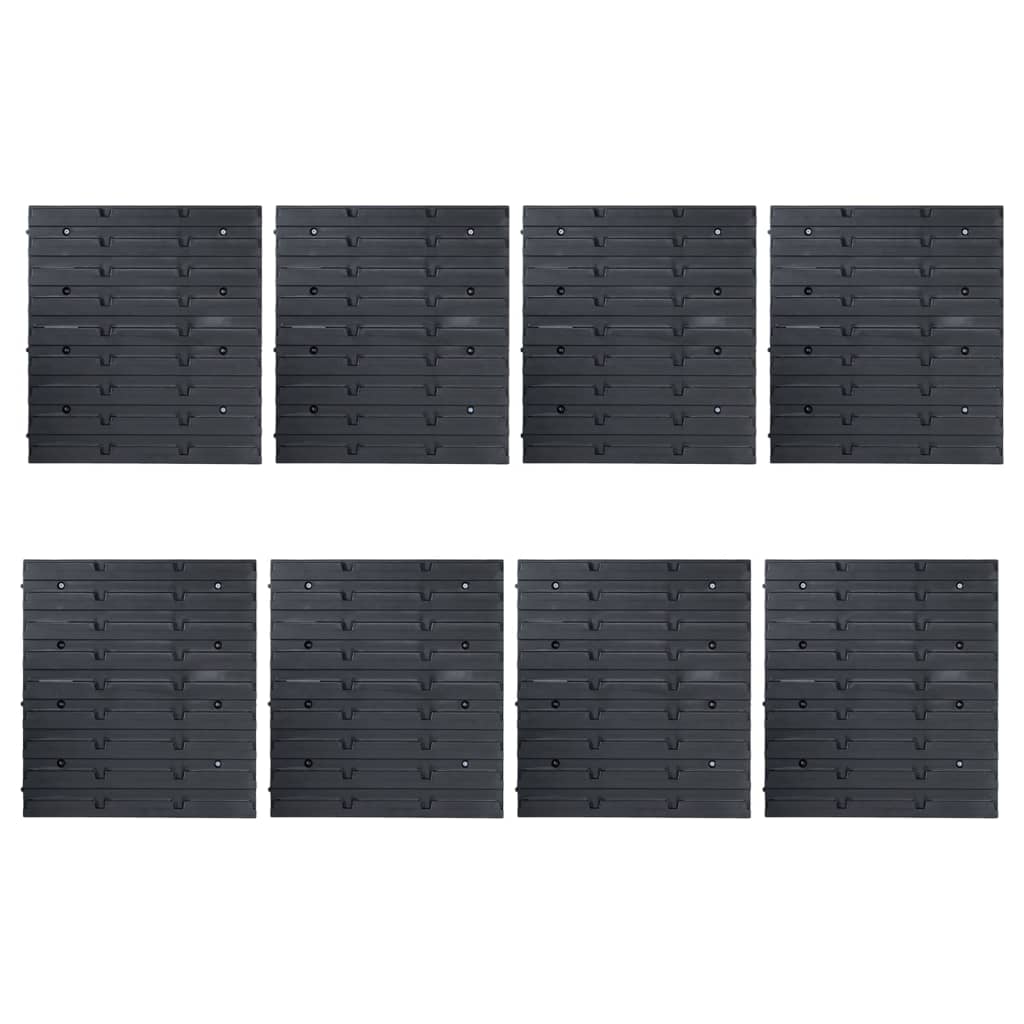 vidaXL Стенен органайзер със 128 бр кутии за инструменти синьо и черно